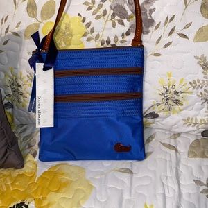 Dooney and Bourke triple zipper crossbody bag. Royal blue!